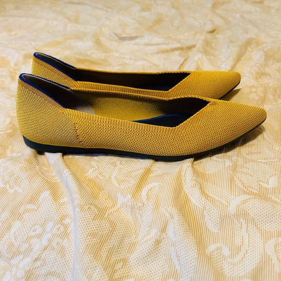Rothy’s The Point Marigold Yellow Textile Ballet Flat Comfort Women’s size 6.5 - Picture 5 of 8